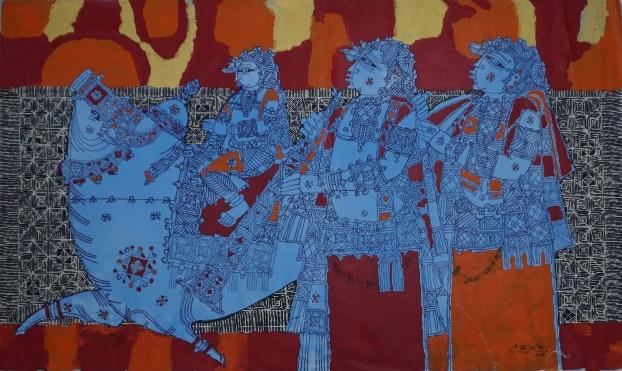 Untitled painting no. 16 by G Raman, 2008