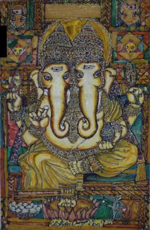 Untitled painting no. 21 by M Suriyamoorthy, 2009